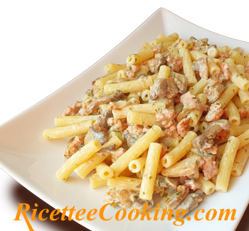 Pasta alla boscaiola in bianco